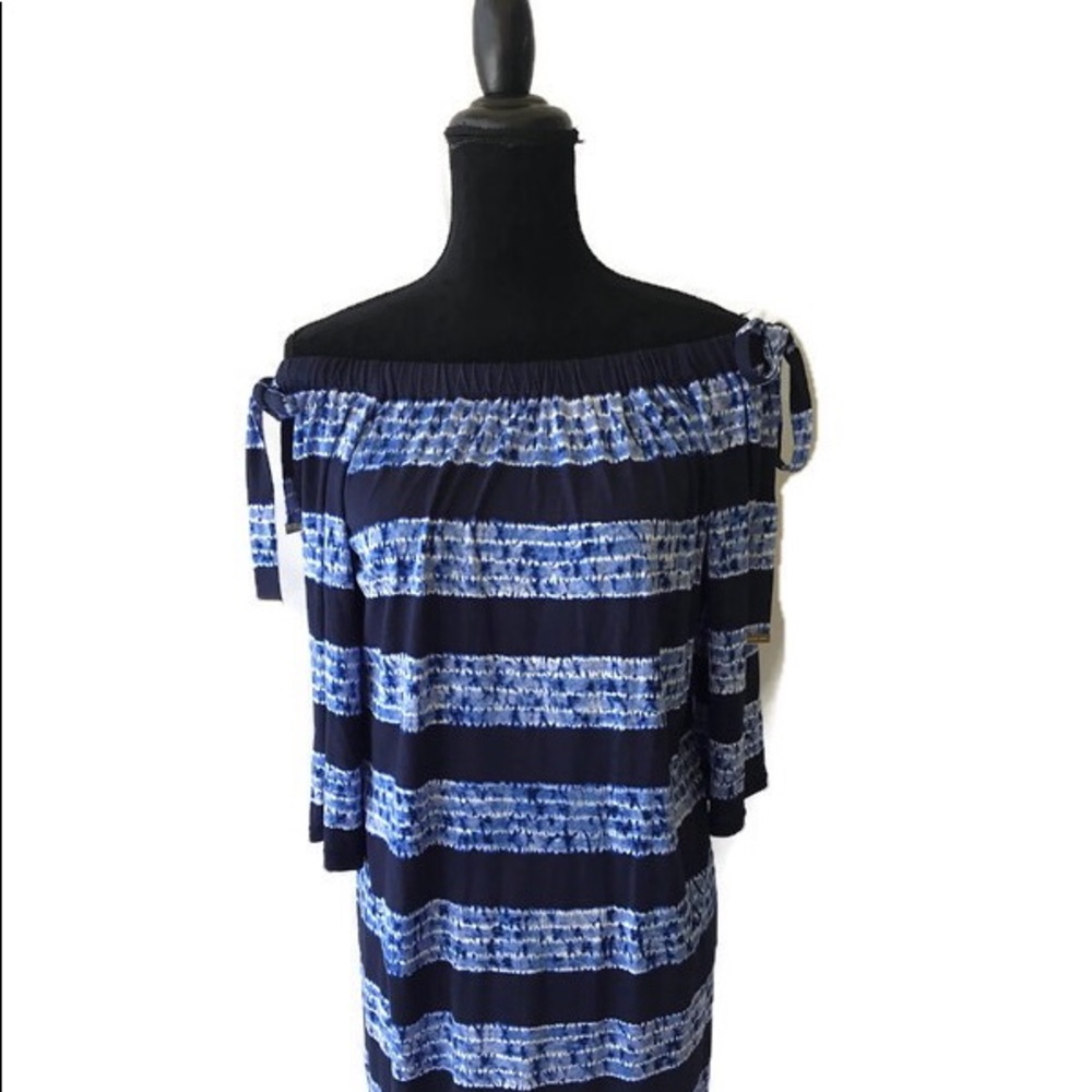 Michael Kors Women Dress Navy Medium Tie Dye New with Tags $99.50